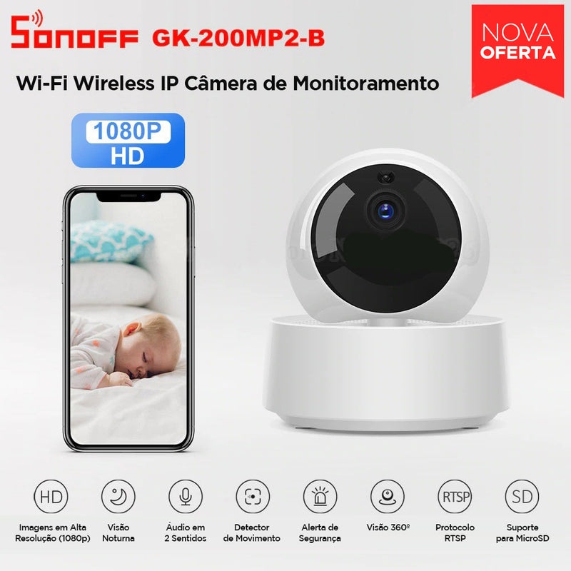 Câmera de Monitoramento SONOFF GK-200MP2-B 1080P HD