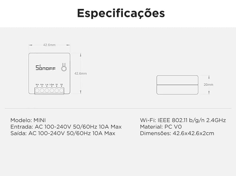 SONOFF MINI - Módulo de Automação para sua Casa