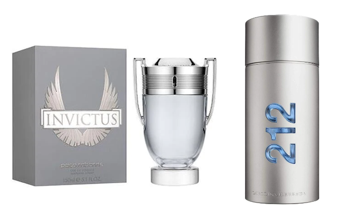 [Compre 1 Leve 2] 212 Men Carolina Herrera Eau de Toilette + Invictus Paco Rabanne Eau de Toilette - Perfume Masculino 100ml