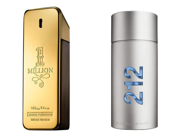 [Compre 1 Leve 2] 1 Million Eau de Parfum + 212 Men Carolina Herrera Eau de Toilette - Perfume Masculino 100ml