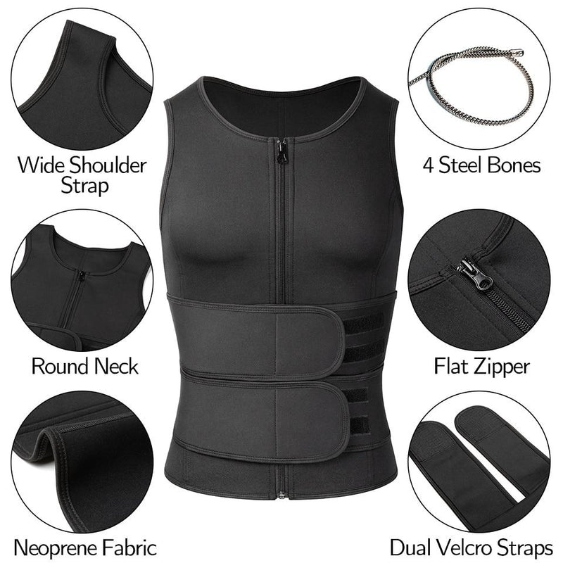 Modeladora de Corpo Masculina - Waist Trainer Sweat Vest