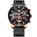 Relógio Couro Curren Masculino - Casual Style Watch